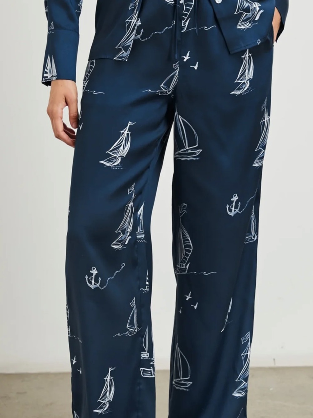 Rails Damani Silk Pants - Sailboat Pattern